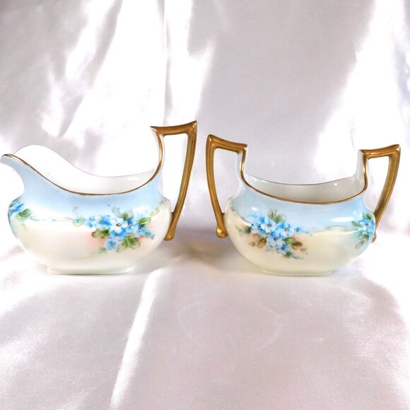 Tressemanes and Vogt Limoges Sugar and Creamer # 22532 - Picture 1 of 6